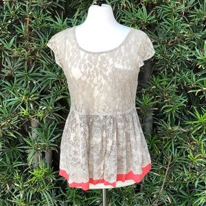 Free People Boho Lace Top